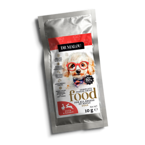 Kaczka z królikiem – Liofilizowana karma pełnoporcjowa dla dorosłych psów - 10g próbka