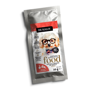 Kaczka z królikiem – Liofilizowana karma pełnoporcjowa dla dorosłych psów - 10g próbka