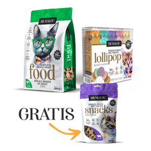 ⁠Karma dla kota z łososiem 0,5kg + Lizaki + smaczki gratis wątroba wołowa