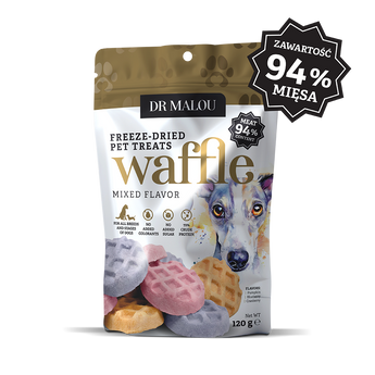Zdjęcie przedstawiające Liofilizowane wafle mięsne dla psów – mix smaków