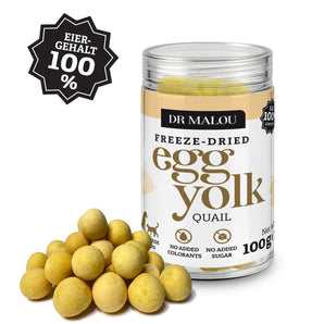Ergänzendes Futter für Katzen Lyophilisiertes Wachtel-Eigelb