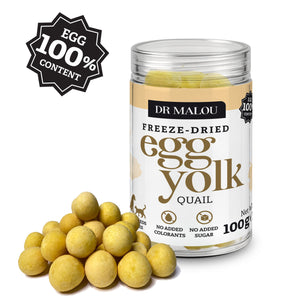 Ergänzungsfuttermittel für Hunde, gefriergetrocknetes Wachteleigelb