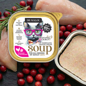 Zupka z kurczakiem i żurawiną (Dieta Urinary) – liofilizowana karma pełnoporcjowa dla kotów